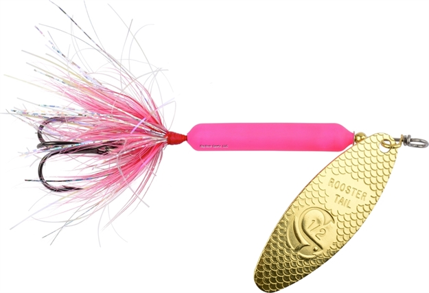 Picture of Wordens Joe Thomas Pro Series Rooster Tail In-Line Spinner, 3/4Oz, Pink Fluorescent