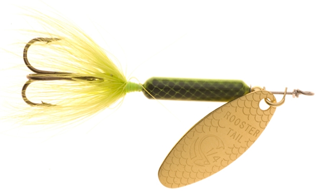 Picture of Wordens Rooster Tail In-Line Spinner, 1/2 Oz, Treble Hook, Chartreuse 216-CHR