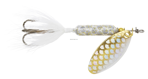 Picture of Wordens Rooster Tail In-Line Spinner, 1/2 Oz, Treble Hook, Strobe White