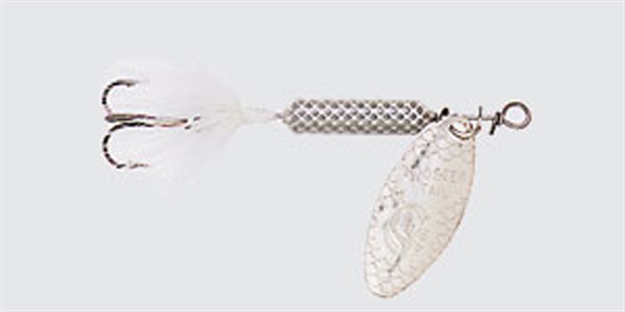 Picture of Wordens Rooster Tail In-Line Spinner, 1 3/4", 1/24 Oz, Treble Hook, White 204