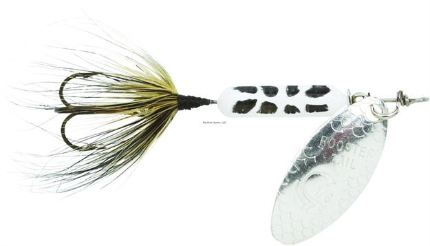 Picture of Wordens Rooster Tail In-Line Spinner, 1 3/4", 1/24 Oz, Treble Hook, White Coachdog