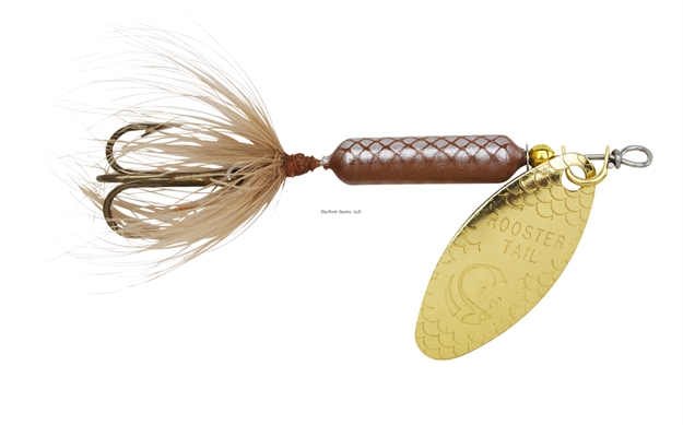 Picture of Wordens Rooster Tail In-Line Spinner, 1/32 Oz, Treble Hook, Brown