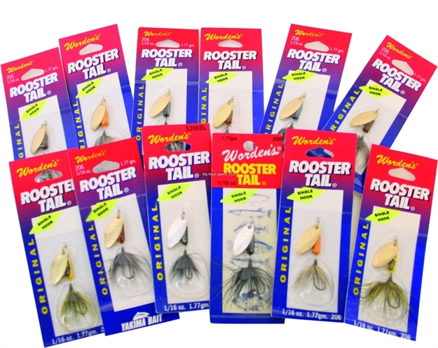 Picture of Wordens Rooster Tail In-Line Spinner, 2", 1/16 Oz, Single Hook, Assorted S206-Y509