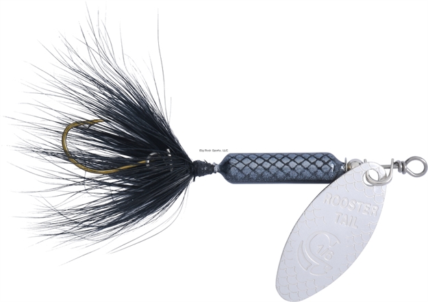 Picture of Wordens Rooster Tail In-Line Spinner, 2", 1/16 Oz, Single Hook, Black