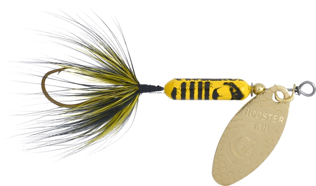 Picture of Wordens Rooster Tail In-Line Spinner, 2", 1/16 Oz, Single Hook, Bumble Bee