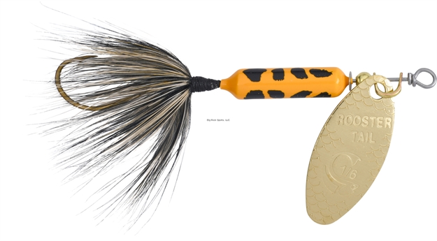 Picture of Wordens Rooster Tail In-Line Spinner, 2", 1/16 Oz, Single Hook, Yellow Coachdog