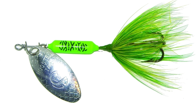 Picture of Wordens Rooster Tail In-Line Spinner, 2", 1/16 Oz, Treble Hook, Catapla