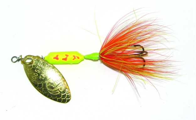 Picture of Wordens Rooster Tail In-Line Spinner, 2", 1/16 Oz, Treble Hook, Cheese Fly