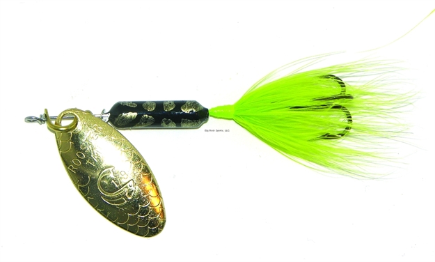 Picture of Wordens Rooster Tail In-Line Spinner, 2", 1/16 Oz, Treble Hook, Fire Fly