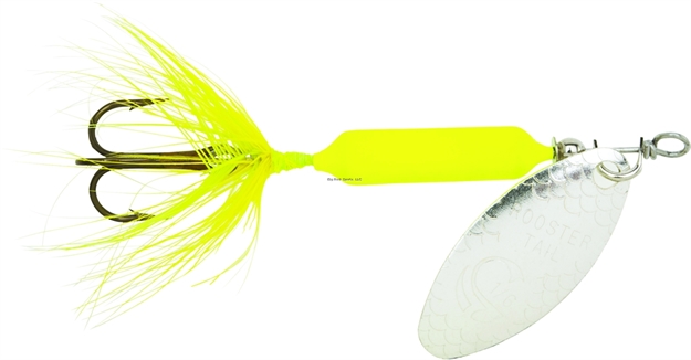 Picture of Wordens Rooster Tail In-Line Spinner, 2", 1/16 Oz, Treble Hook, Fluorescent Chartreuse