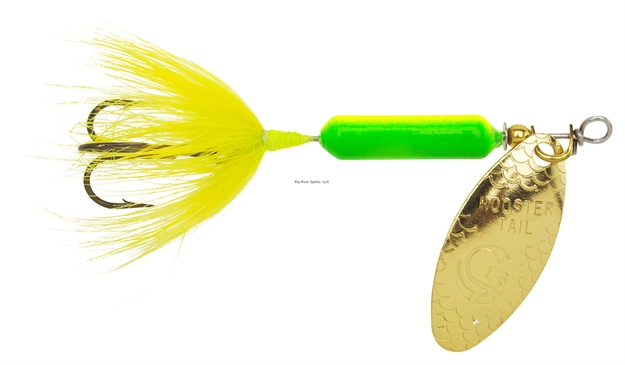 Picture of Wordens Rooster Tail In-Line Spinner, 2", 1/16 Oz, Treble Hook, Lime Chartreuse