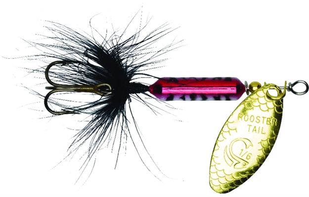 Picture of Wordens Rooster Tail In-Line Spinner, 2", 1/16 Oz, Treble Hook, Peacock