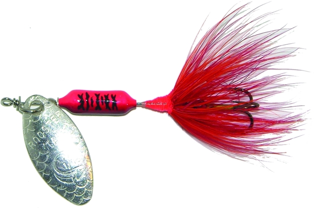Picture of Wordens Rooster Tail In-Line Spinner, 2", 1/16 Oz, Treble Hook, Red Ant