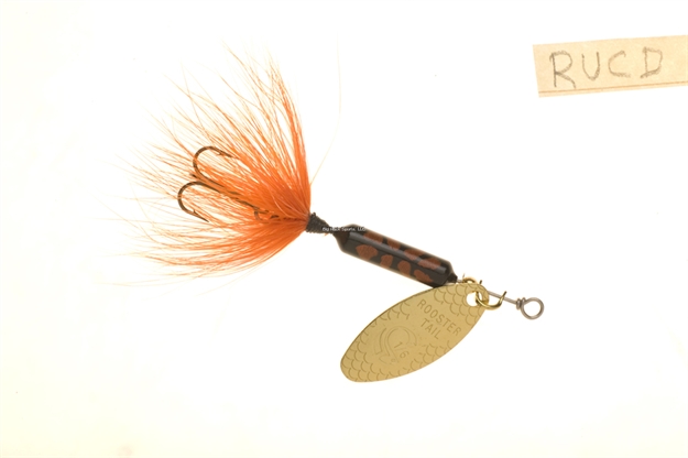 Picture of Wordens Rooster Tail In-Line Spinner, 2", 1/16 Oz, Treble Hook, Rusty Coachdog
