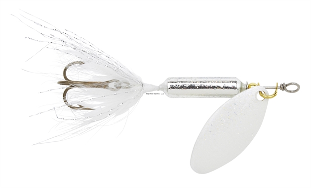Picture of Wordens Rooster Tail In-Line Spinner, 2", 1/16 Oz, Treble Hook, Shimmer Silver