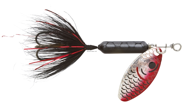 Picture of Wordens Rooster Tail In-Line Spinner, 2", 1/16 Oz, Treble Hook, Tinsel Black