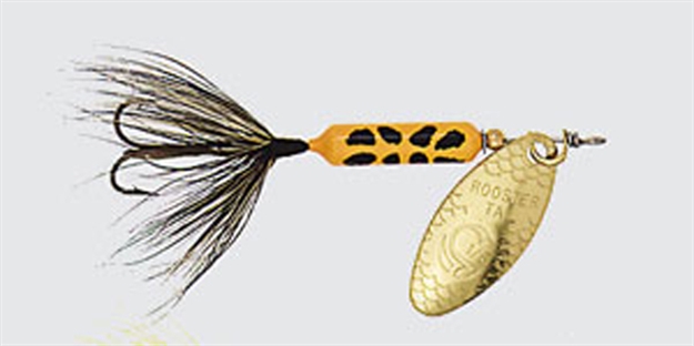 Picture of Wordens Rooster Tail In-Line Spinner, 2", 1/16 Oz, Treble Hook, Yellow Coachdog 206