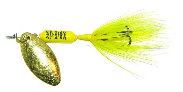 Picture of Wordens Rooster Tail In-Line Spinner, 2", 1/16 Oz, Treble Hook, Yellow Jacket