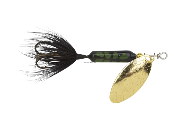 Picture of Wordens Rooster Tail In-Line Spinner, 2 1/2", 1/6 Oz, Treble Hook, Black Coachdog