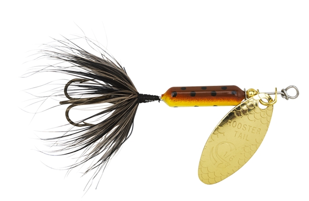 Picture of Wordens Rooster Tail In-Line Spinner, 2 1/2", 1/6 Oz, Treble Hook, Brown Trout