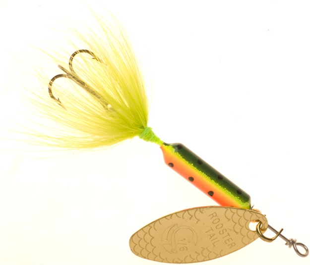 Picture of Wordens Rooster Tail In-Line Spinner, 2 1/2", 1/6 Oz, Treble Hook, Firetiger 210