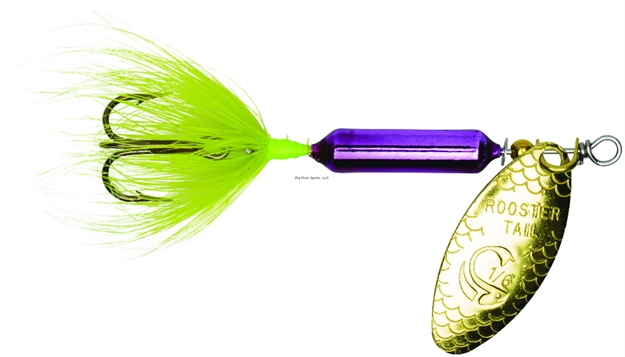 Picture of Wordens Rooster Tail In-Line Spinner, 2 1/2", 1/6 Oz, Treble Hook, Metallic Purple