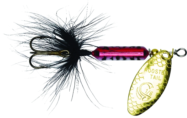 Picture of Wordens Rooster Tail In-Line Spinner, 2 1/2", 1/6 Oz, Treble Hook, Peacock