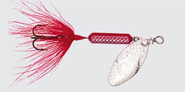 Picture of Wordens Rooster Tail In-Line Spinner, 2 1/2", 1/6 Oz, Treble Hook, Red 210