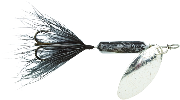 Picture of Wordens Rooster Tail In-Line Spinner, 2 1/2", 1/6 Oz, Treble Hook, Silver Shad