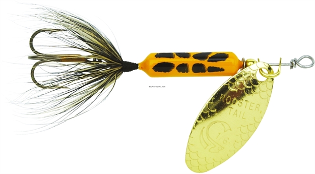 Picture of Wordens Rooster Tail In-Line Spinner, 2 1/2", 1/6 Oz, Treble Hook, Yellow Coachdog