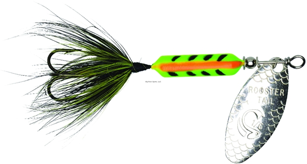 Picture of Wordens Rooster Tail In-Line Spinner, 2 1/2", 1/6 Oz, Treble Hook, Zebra Tiger