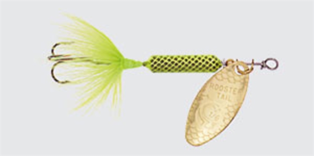 Picture of Wordens Rooster Tail In-Line Spinner, 2 1/4", 1/8 Oz, Treble Hook, Chartreuse 208