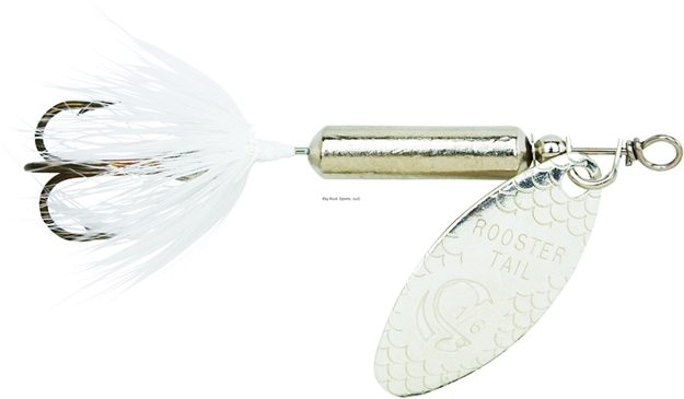 Picture of Wordens Rooster Tail In-Line Spinner, 2 1/4", 1/8 Oz, Treble Hook, Chrome Whitetail 208