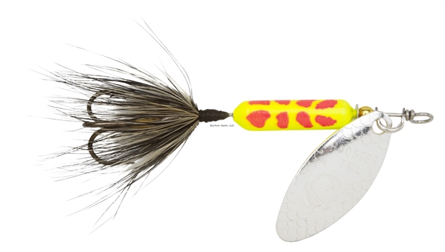 Picture of Wordens Rooster Tail In-Line Spinner, 2 1/4", 1/8 Oz, Treble Hook, Clown Coachdog