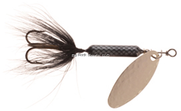 Picture of Wordens Rooster Tail In-Line Spinner, 2 1/4", 1/8 Oz, Treble Hook, Hammered Silver Black