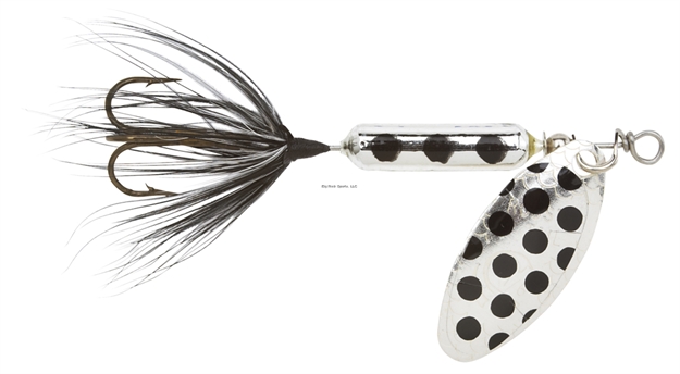 Picture of Wordens Rooster Tail In-Line Spinner, 2 1/4", 1/8 Oz, Treble Hook, Metallic Silver Spot