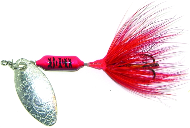 Picture of Wordens Rooster Tail In-Line Spinner, 2 1/4", 1/8 Oz, Treble Hook, Red Ant