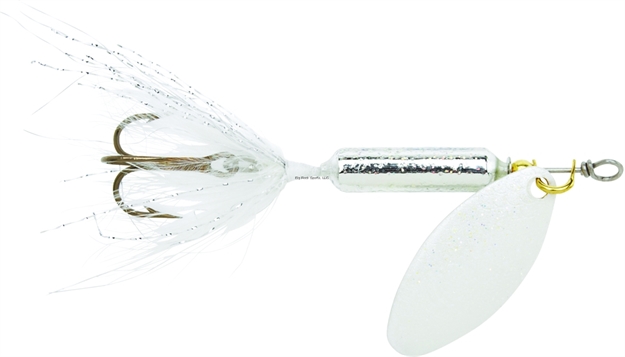 Picture of Wordens Rooster Tail In-Line Spinner, 2 1/4", 1/8 Oz, Treble Hook, Shimmer Silver