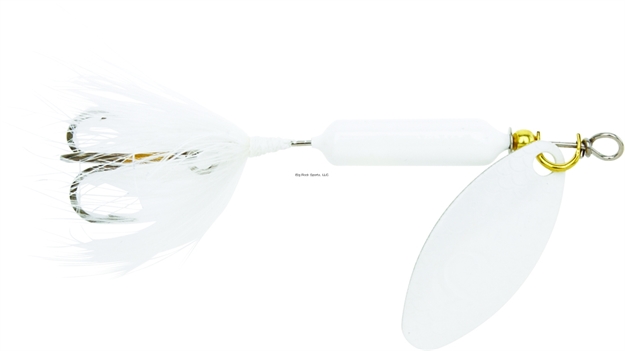 Picture of Wordens Rooster Tail In-Line Spinner, 2 1/4", 1/8 Oz, Treble Hook, Snow With Painted Blade