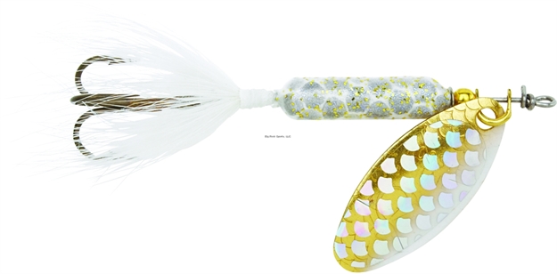 Picture of Wordens Rooster Tail In-Line Spinner, 2 1/4", 1/8 Oz, Treble Hook, Strobe White