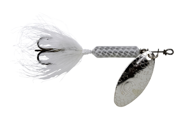 Picture of Wordens Rooster Tail In-Line Spinner, 2 1/4", 1/8 Oz, Treble Hook, White 208