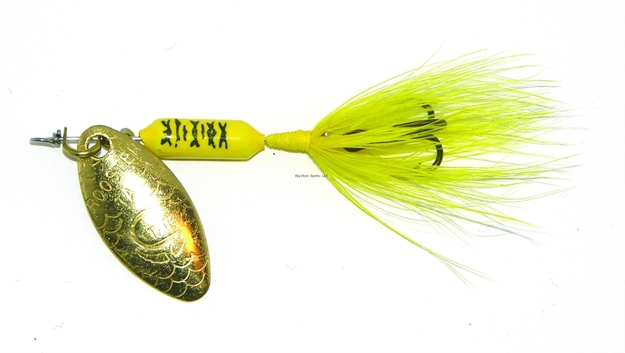 Picture of Wordens Rooster Tail In-Line Spinner, 2 1/4", 1/8 Oz, Treble Hook, Yellow Jacket