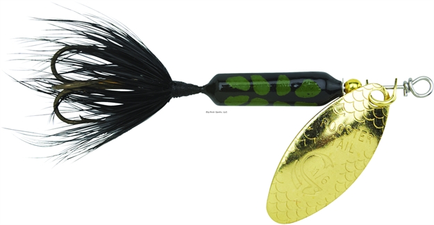 Picture of Wordens Rooster Tail In-Line Spinner, 2 3/4", 1/4 Oz, Treble Hook, Black Coachdog 212