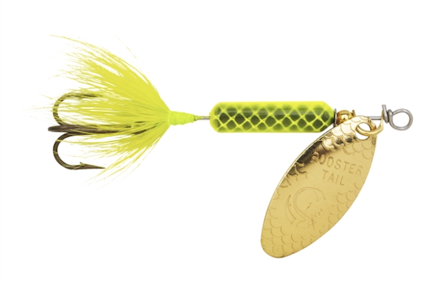 Picture of Wordens Rooster Tail In-Line Spinner, 2 3/4", 1/4 Oz, Treble Hook, Chartreuse 212