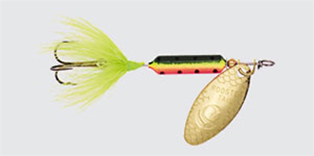 Picture of Wordens Rooster Tail In-Line Spinner, 2 3/4", 1/4 Oz, Treble Hook, Firetiger 212