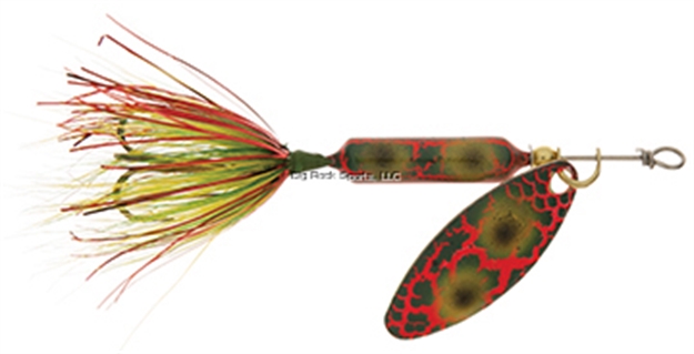 Picture of Wordens Rooster Tail In-Line Spinner, 2 3/4", 1/4 Oz, Treble Hook, Frog Bleeding