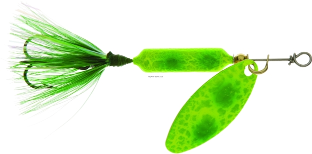 Picture of Wordens Rooster Tail In-Line Spinner, 2 3/4", 1/4 Oz, Treble Hook, Frog Spring