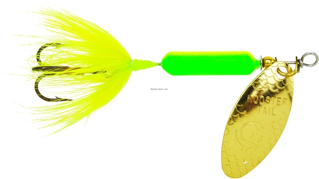 Picture of Wordens Rooster Tail In-Line Spinner, 2 3/4", 1/4 Oz, Treble Hook, Lime Chartreuse