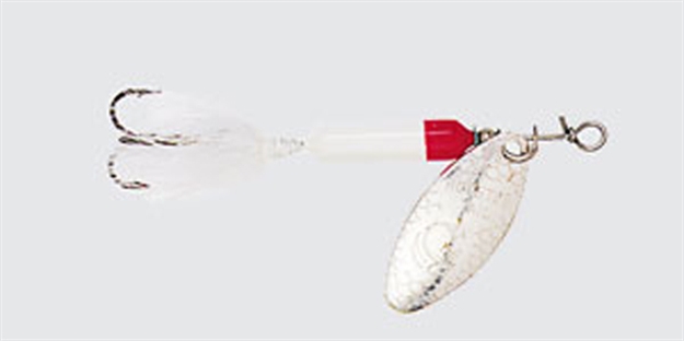 Picture of Wordens Rooster Tail In-Line Spinner, 2 3/4", 1/4 Oz, Treble Hook, White Red 212