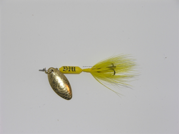 Picture of Wordens Rooster Tail In-Line Spinner, 2 3/4", 1/4 Oz, Treble Hook, Yellow Jacket